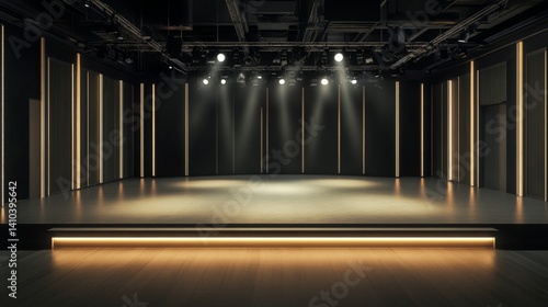 Wallpaper Mural Vibrant talk show studio space capturing the spirit of lively audience with subtle lighting effects Torontodigital.ca