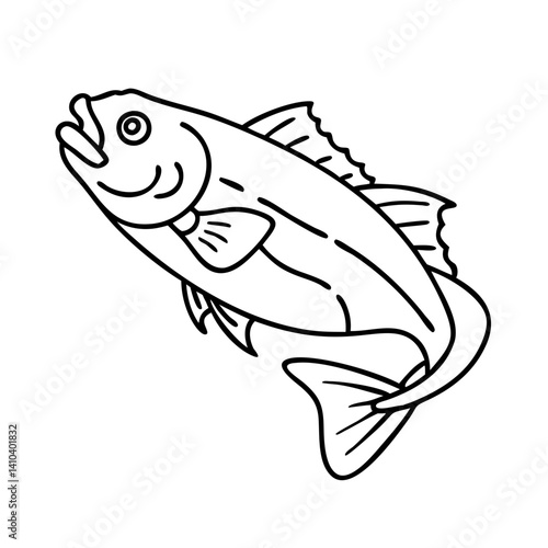 hake icon, hake vector illustration-simple illustration of hake, perfect for hake logos and icons