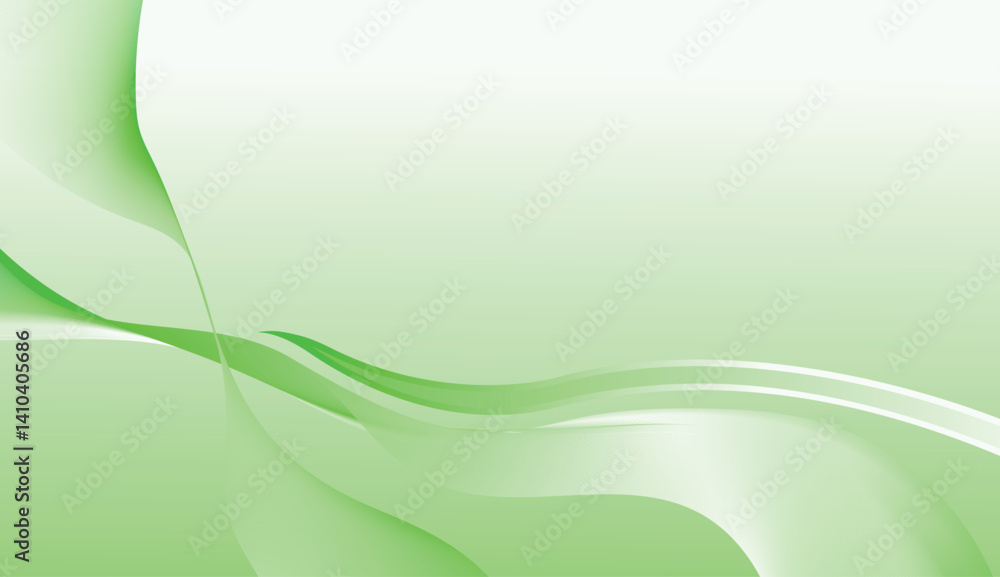 Green abstract background with flowing waves Green abstract background with flowing waves