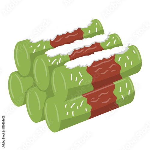 Putu bambu cake or kue putu from indonesia