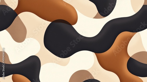 Abstract Art: A Composition of Organic Shapes and Lines