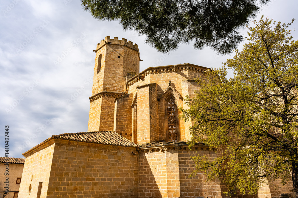 Main church of the medieval town of Valderrobres in the interior of Spain, Teruel.