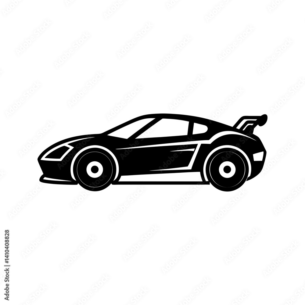 Obraz premium Race Car Silhouette vector illustration