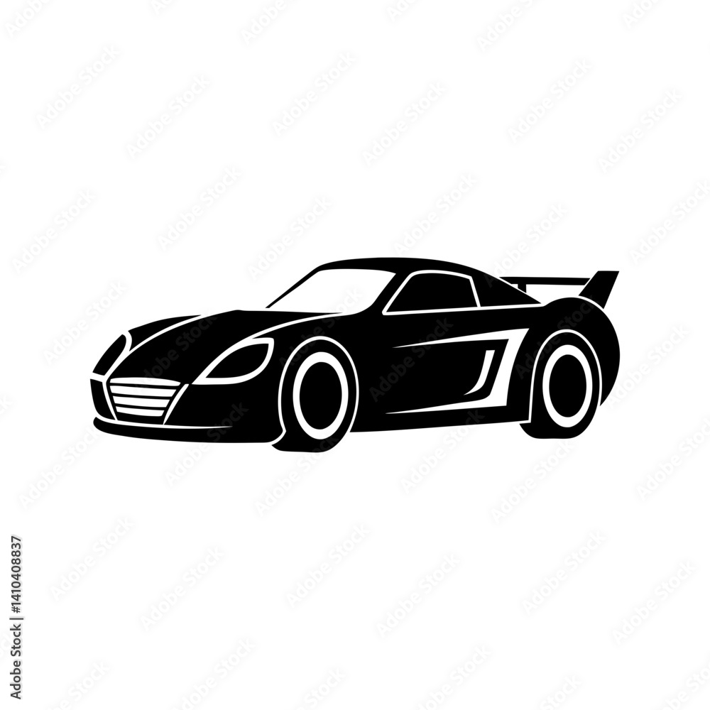 Fototapeta premium Race Car Silhouette vector illustration