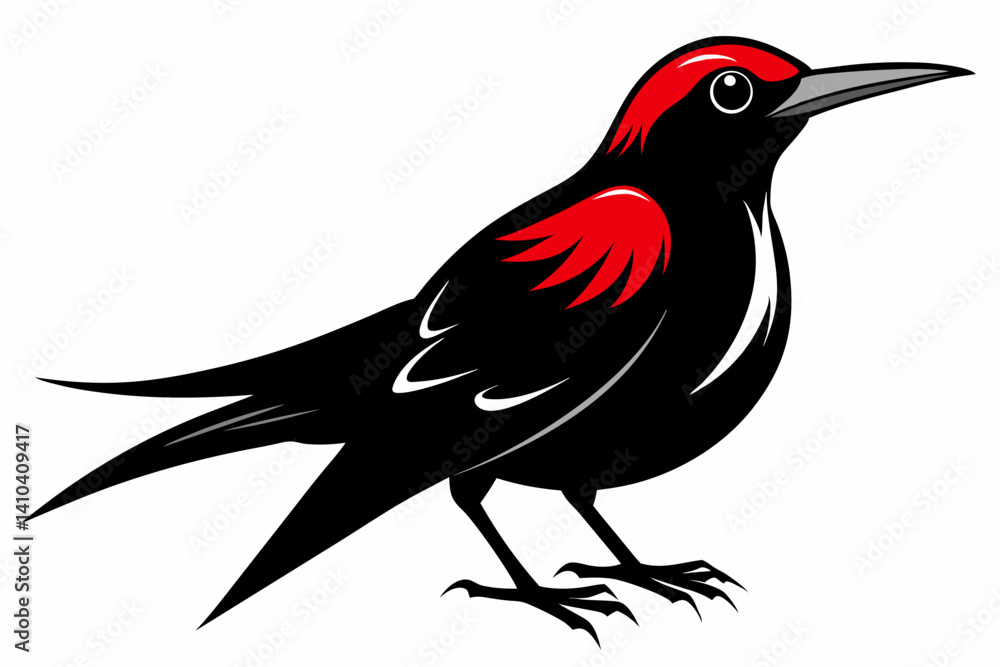 Obraz premium Wallcreeper silhouette black vector