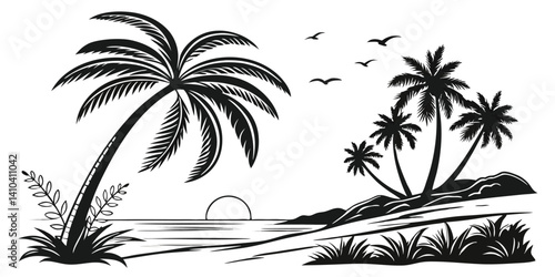 palm trees on the beach