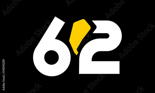 excavation number yellow logo simple modern unique