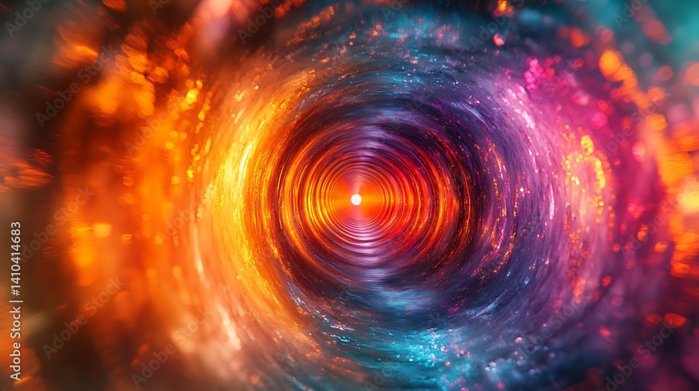 Cosmic Gateway: A captivating abstract image of a swirling vortex of vibrant colors, suggesting a passageway to another dimension. Cosmic Gateway: A captivating abstract image of a swirling vortex of vibrant colors, suggesting a passageway to another dimension.