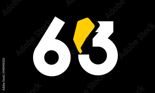 excavation number yellow logo simple modern unique