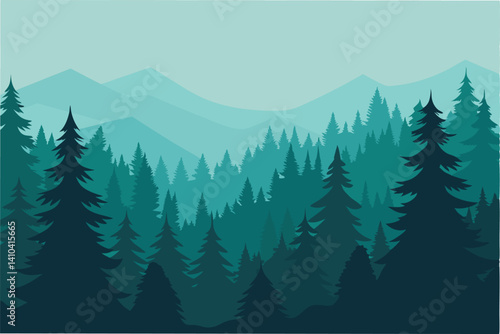 forest in the mountains