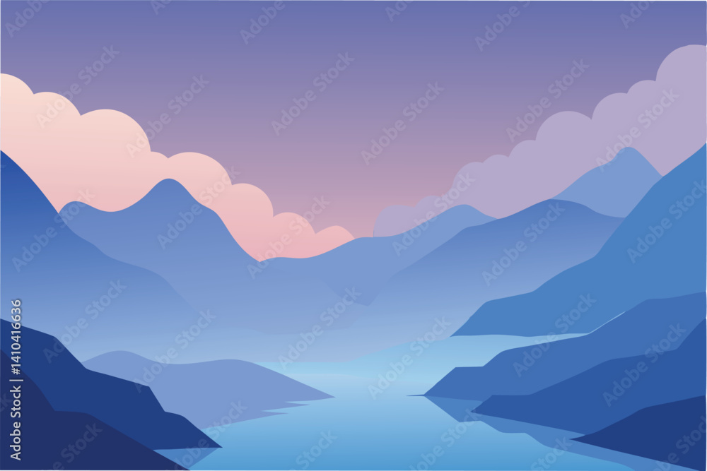 Obraz premium mountain landscape with clouds