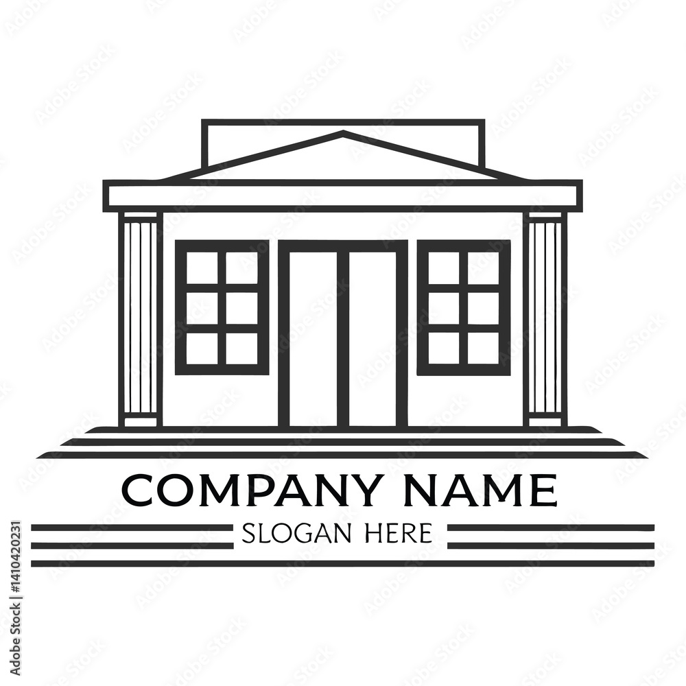 Classic Building Logo Design Classic Building Logo Design