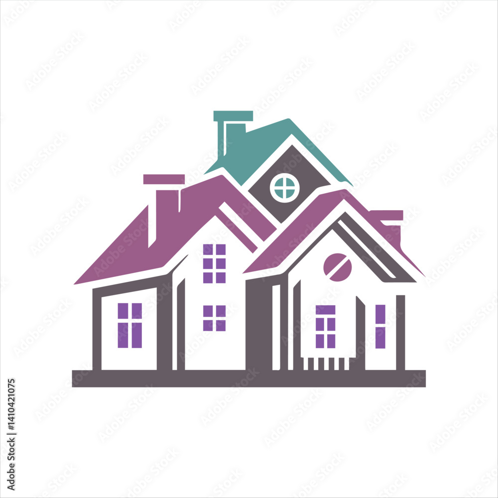 Fototapeta premium Modern Real Estate House Logo Design – Vector Illustration for Property, Construction, and Architecture Branding