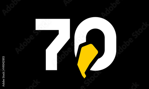 excavation number yellow logo simple modern unique