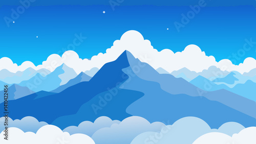  high altitude view above the clouds