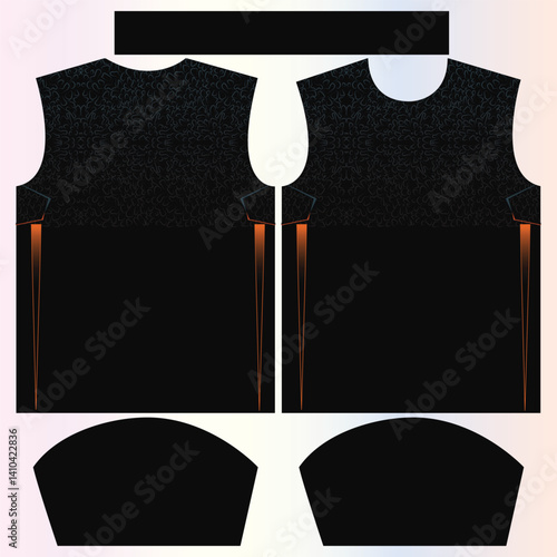 black coolor sports jersey design template