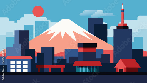  rooftop view of tokyo with mt fuji far away 