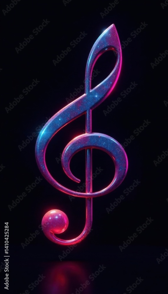 Fototapeta premium Vector music notes staff icon on black background, melodic lines, harmony, composition