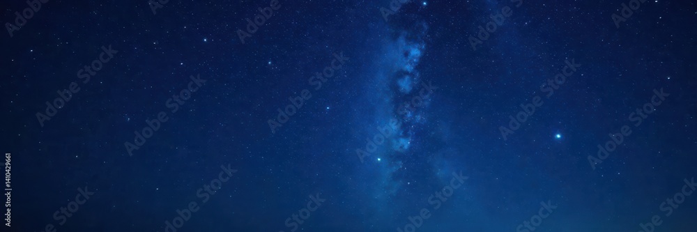 Fototapeta premium starry night sky with twinkling stars on dark background, galaxy, twinkling