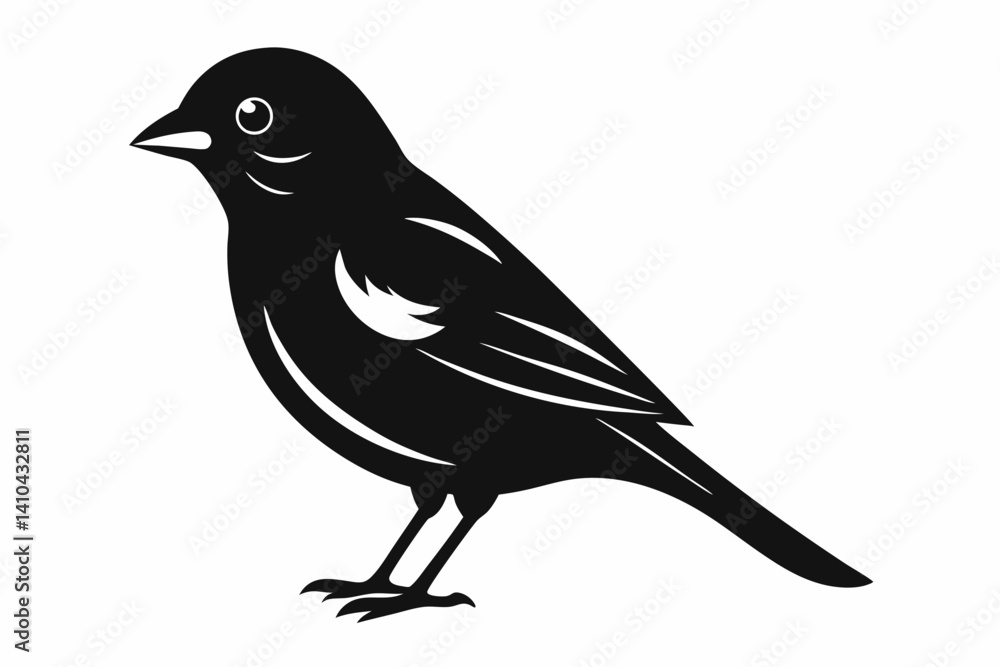 Fototapeta premium wallcreeper sihouette black vector