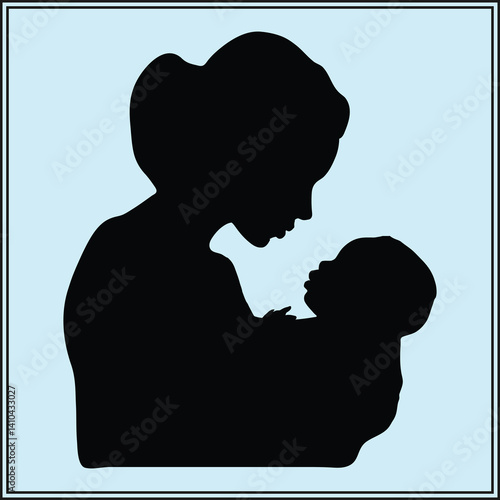 Mother Silhouette, Loving Figure