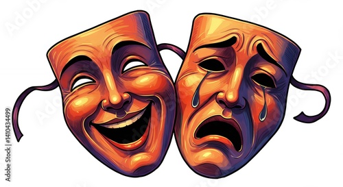 Joyful and sorrowful theatrical masks
