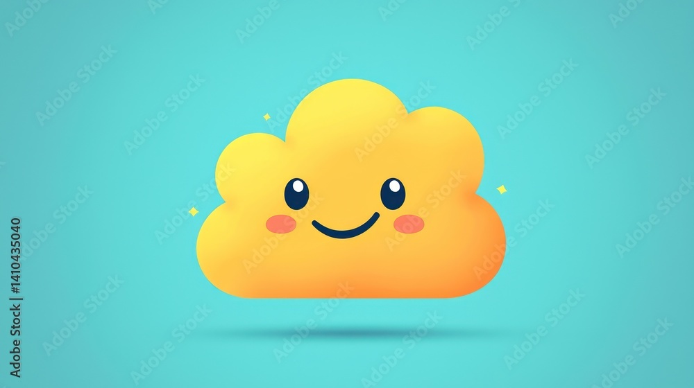 Cute cartoon cloud graphic design element Cute cartoon cloud graphic design element