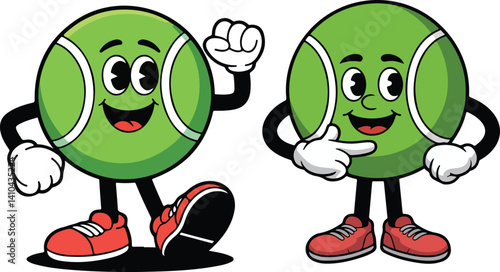 Cartoon Tennisball Vector