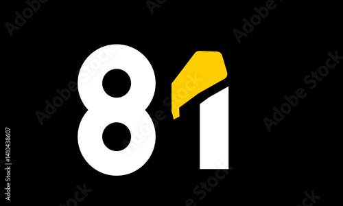 excavation number yellow logo simple modern unique
