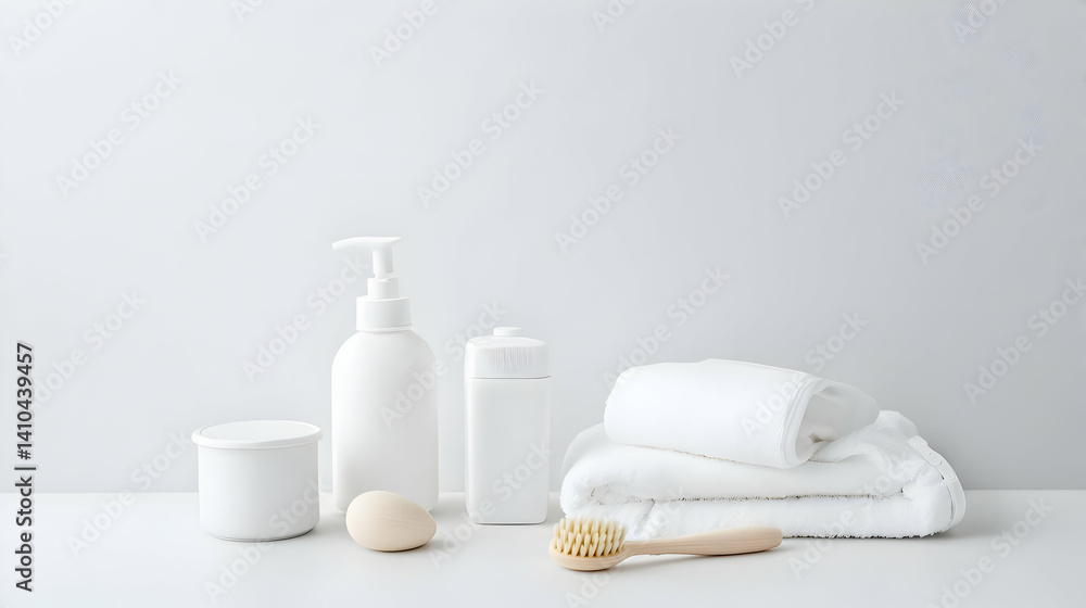 White Spa Products On White Surface White Spa Products On White Surface