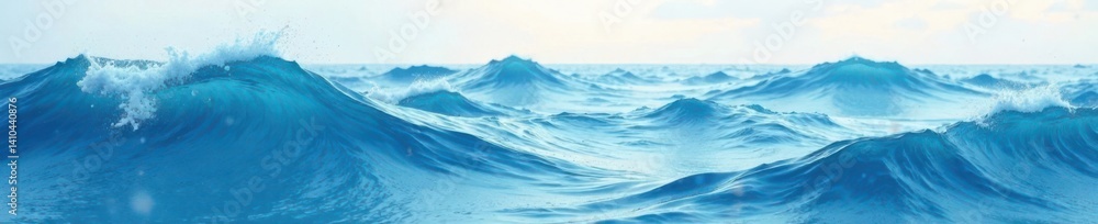 Soft watercolor waves on a serene ocean background, peaceful atmosphere, ocean landscape Soft watercolor waves on a serene ocean background, peaceful atmosphere, ocean landscape