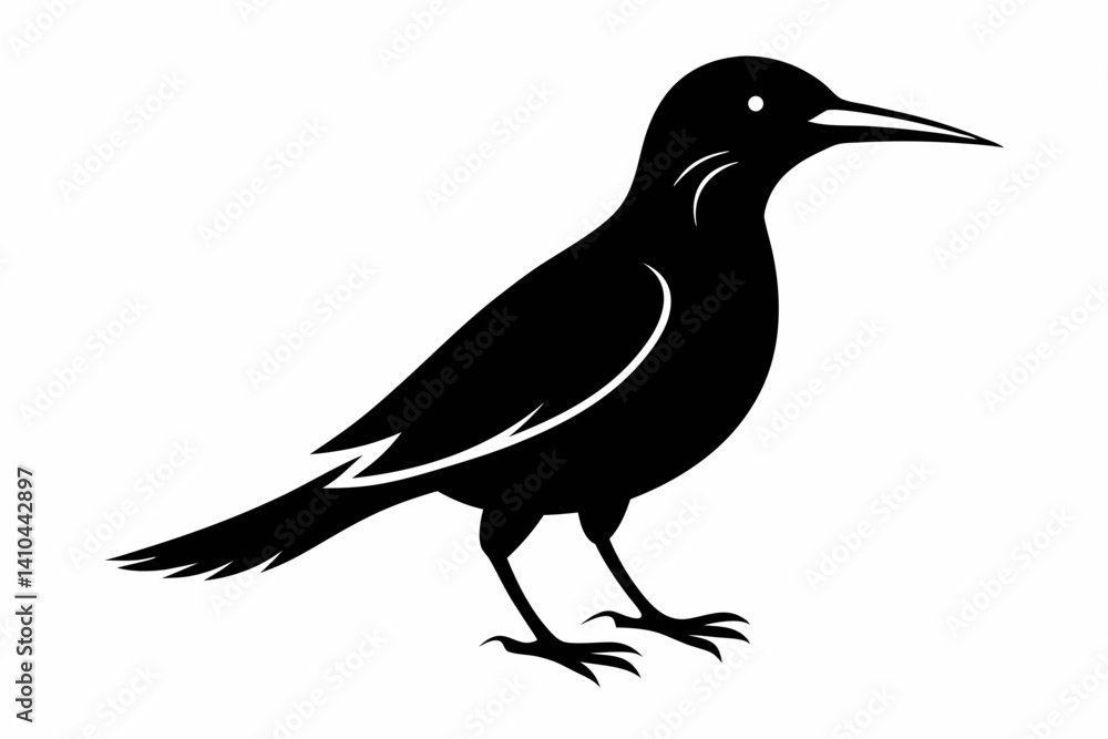 Obraz premium wallcreeper sihouette black vector