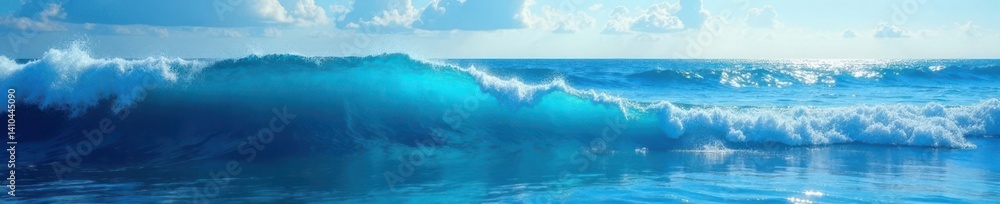 Ocean wave layer with blue river flowing into the sea, landscape, sea water Ocean wave layer with blue river flowing into the sea, landscape, sea water