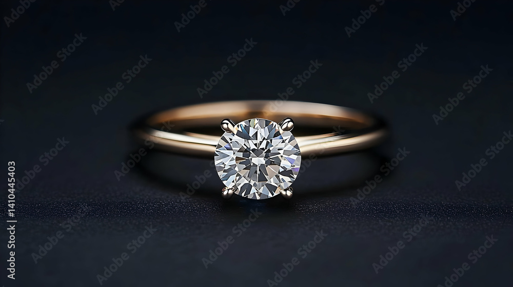 Closeup View Of A Rose Gold Diamond Ring Closeup View Of A Rose Gold Diamond Ring