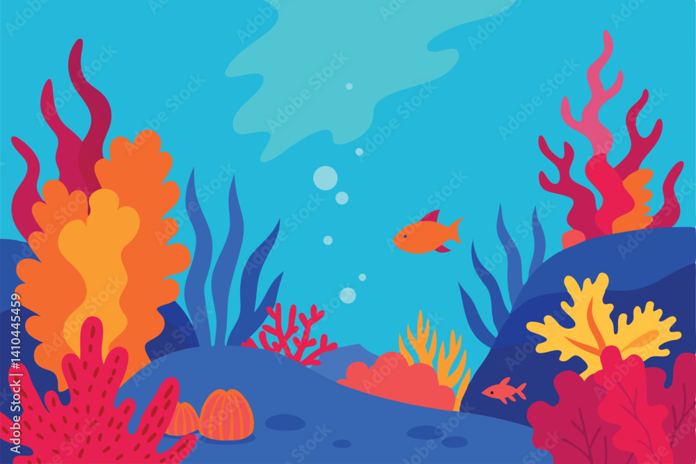 Naklejka premium fishes in water