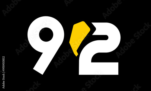 excavation number yellow logo simple modern unique