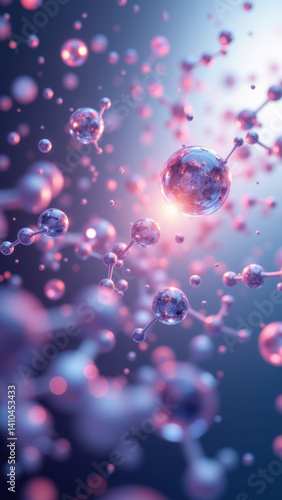 Wallpaper Mural A microscopic view of GLPs interacting with each other within a cellular environment. Torontodigital.ca