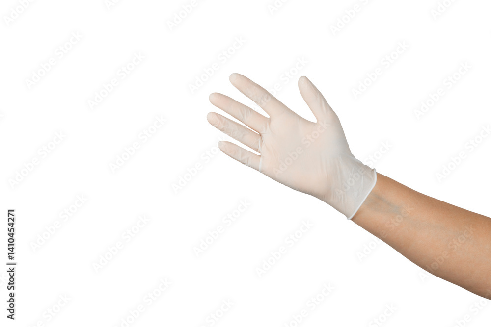Medical nitrile gloves isolated on white background. Surgical latex gloves. Rubber gloves production. Doctor or nurse putting on protective gloves. Medicine concept. Sterility, protection. Medical nitrile gloves isolated on white background. Surgical latex gloves. Rubber gloves production. Doctor or nurse putting on protective gloves. Medicine concept. Sterility, protection.
