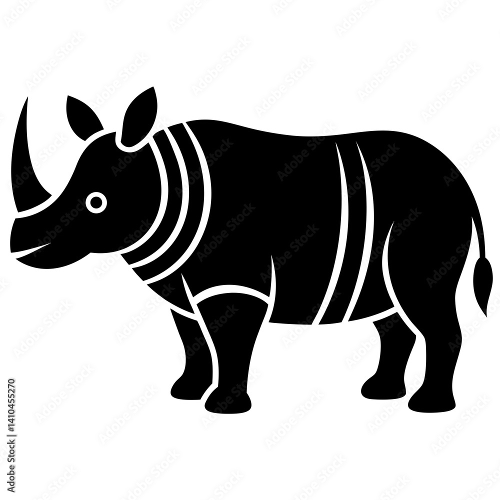 Animal Rhinoceros silhouette vector illustrator Animal Rhinoceros silhouette vector illustrator