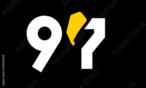 excavation number yellow logo simple modern unique