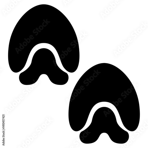zebra footprint, Zebra track, Vector illustration.
