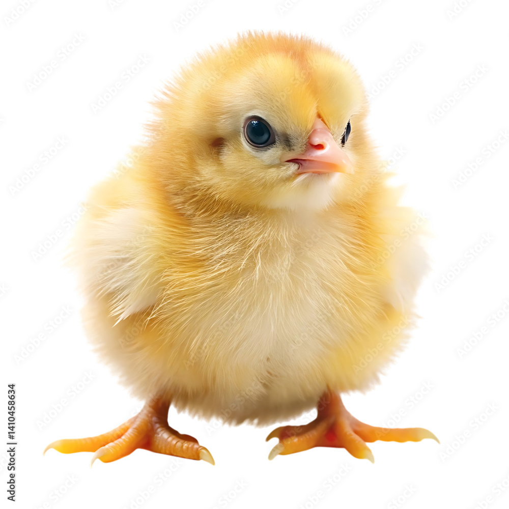 Obraz premium adorable baby healthy chicken little yellow brown 