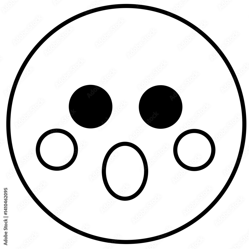 An emoji that shows a very surprised expression An emoji that shows a very surprised expression