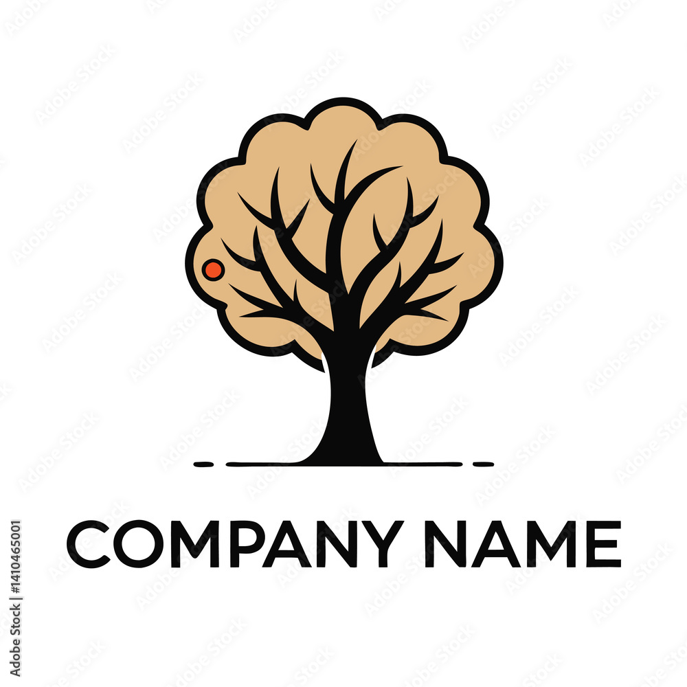 Obraz premium Simple tree logo design