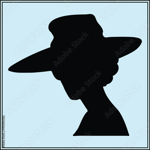 silhouette of a woman in a hat