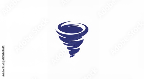 Dark blue tornado graphic illustration