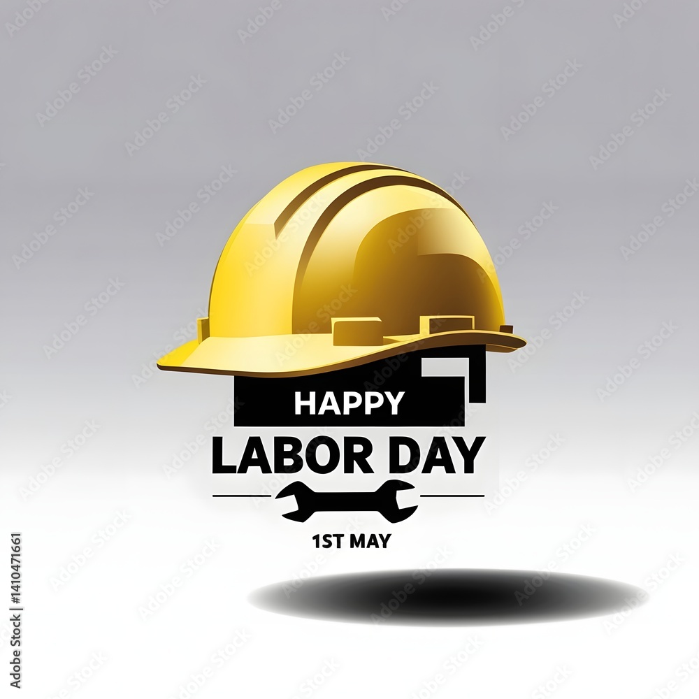 Digital Workers Day Graphic with Bold Text and Construction Symbol Digital Workers Day Graphic with Bold Text and Construction Symbol