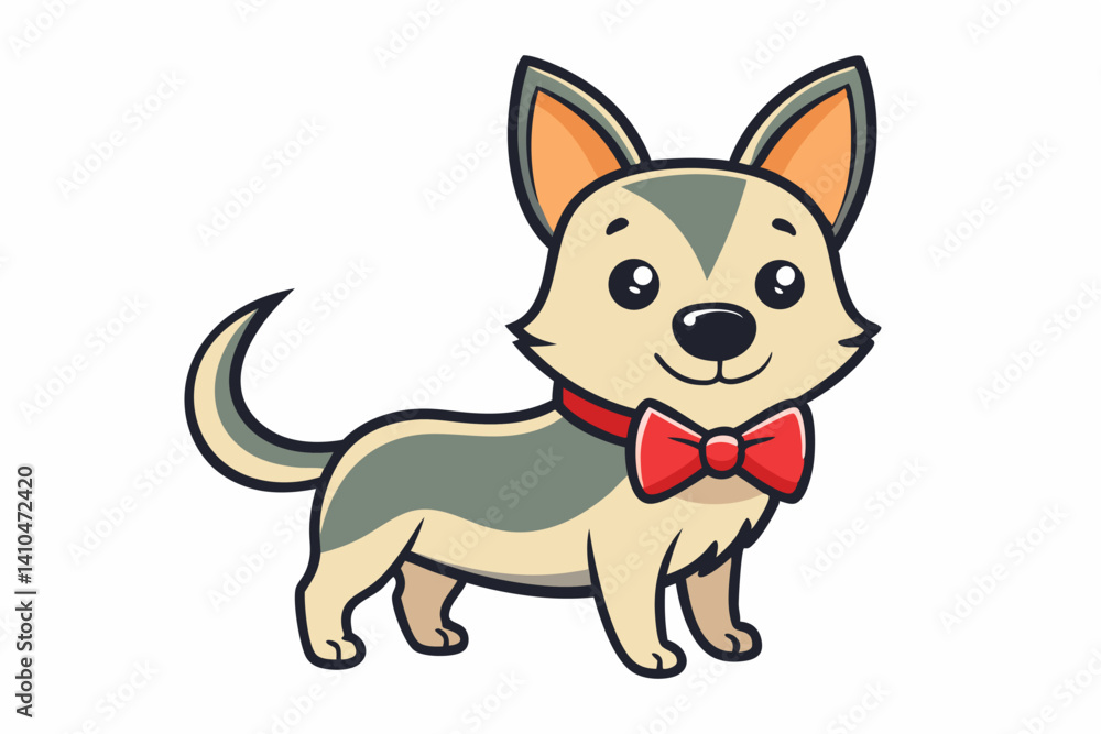 Fototapeta premium Adorable and colorful cute animal vector illustration perfect for children's books, nursery decor, educational materials, stickers, greeting cards, and cartoon-themed designs. Features charming animal
