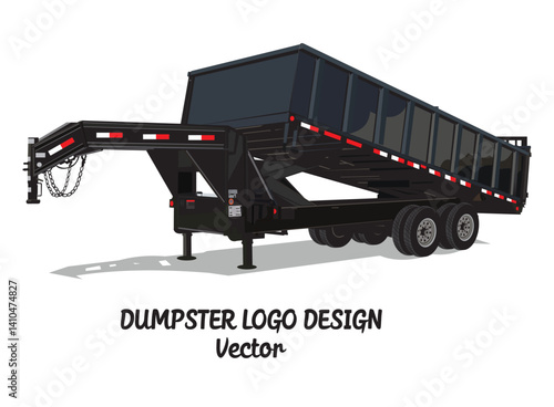 Junk removal logo design, Dumpster logo, Roll off dumpster vector design, New dump icon