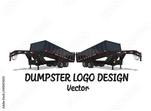 Junk removal logo design, Dumpster logo, Roll off dumpster vector design, Dump icons